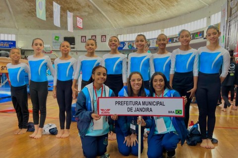Ginastas de Jandira Brilham na Copa Olímpia de Ginástica Artística, no Uruguai